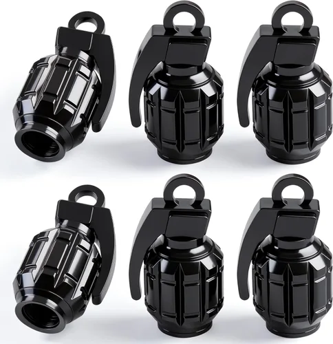 Miniatura 10 de 4 piezas tapas de vástago de válvula de neumático estilo bola 8, cubiertas universales de vástago de válvula de neumático con núcleo de cobre a