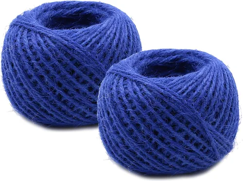 Miniatura 31 de Cuerda de yute verde de 54 yardas/rollo de 0.079 pulgadas, cuerda de cáñamo, cuerda gruesa fuerte, envoltura de cuerda gruesa, boda, manualidades