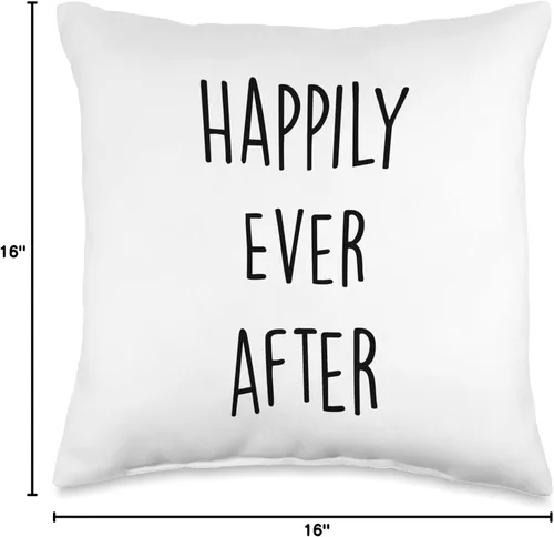 Miniatura 4 de SpreadPassion Happily Ever After - Almohada (16 x 16 pulgadas), multicolor