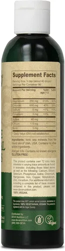Miniatura 4 de DEVA Gotas minerales veganas con trazas iónicas, bajas en sodio, equilibrio de pH, suministro para 96 días, 8 onzas líquidas