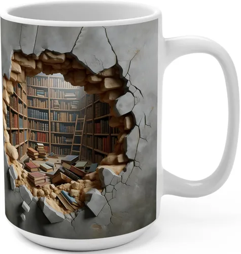 2IMT Taza de biblioteca para libros, regalos para amantes de los libros, regalos para amantes de los libros, mujeres, taza de café de biblioteca,