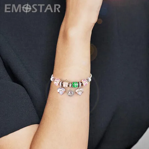 Miniatura 5 de Dijes de piedra natal de enero a diciembre para pulsera de cumpleaños europea, colgante colgante colgante en forma de corazón de plata de ley 925