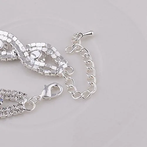 Miniatura 5 de Long Way - Pulseras de cristal chapadas en oro y plata, de 6.7pulgadas + 2.4pulgadas