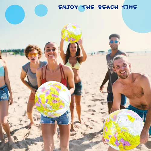 Miniatura 7 de Globo inflable de 16 pulgadas para inflar, globo del mundo de PVC, bola de playa, juguetes para niños, juego de piscina, juego en el aula, jugar