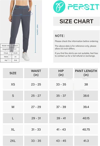 Miniatura 5 de PERSIT Pantalones deportivos con forro polar para mujer, resistentes al agua, con bolsillos