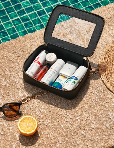 Miniatura 7 de Bolsa de maquillaje transparente Popvibe, estuche de cosméticos de viaje con cremallera, bolsa de aseo transparente con cremallera, organizador
