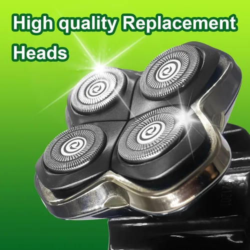 Miniatura 6 de Paquete de 8 cuchillas de repuesto para cabezal de afeitadora compatible con Sku*l Shaver Pitbull Gold PRO - Hoja de repuesto de 4 cabezales
