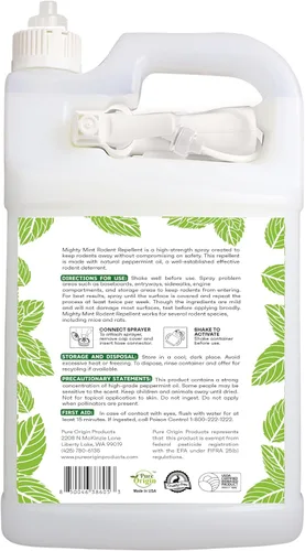 Miniatura 7 de Mighty Mint Spray Repelente de Roedores de Aceite de Menta con Paño de Microfibra – Control Natural para Interiores y Exteriores para Ratones