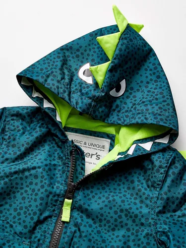 Miniatura 3 de Carter's Critter Rainslicker - Chaqueta impermeable ligera para niños, Verde