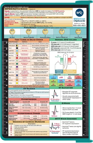 Miniatura 2 de Whitecoat® Portapapeles - Edición de enfermería (verde azulado, biplegado)