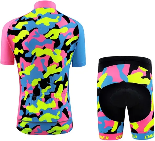 Miniatura 2 de Ateid Big Girls Cycling Jersey Set Short Sleeve with 3D Padded Shorts