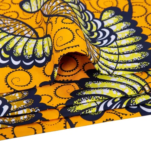Miniatura 6 de BintaRealWax Tela africana de 6 yardas de tela tribal con estampado de cera vintage Ankara para coser vestido de fiesta