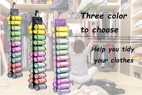 Miniatura 7 de Bolsa de almacenamiento para leggins con colgador, puede contener 24 leggins o camisas, organizador de compartimentos para pantalones vaqueros