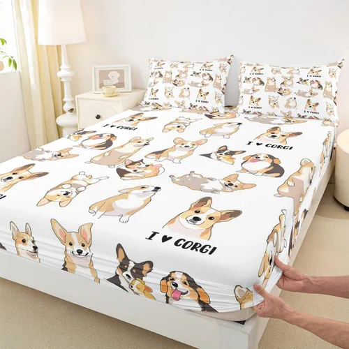 Miniatura 32 de Lindo Axolotl - Sábana bajera ajustable para niños, tamaño individual, juego de ropa de cama de animales marinos de dibujos animados, decoración