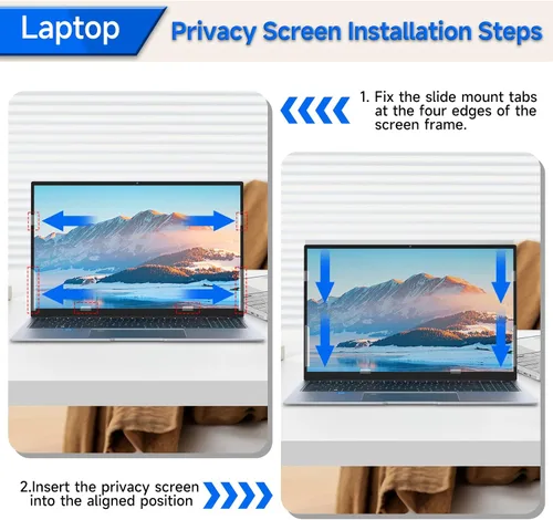 Miniatura 6 de ZOEGAA Pantalla de privacidad de 4 vías de 360° para laptop de 14 pulgadas 16:10, ese tamaño de pantalla es de 11.9 pulgadas de ancho y 7.4 pulgadas