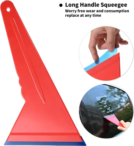 Miniatura 2 de Escobilla de goma para tintado de vehículos, herramientas PPF, kit de envoltura de coche, raspador de vástago de esquina, limpiador de agua
