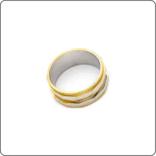 Miniatura 5 de Anillo de banda irregular de acero inoxidable de moda