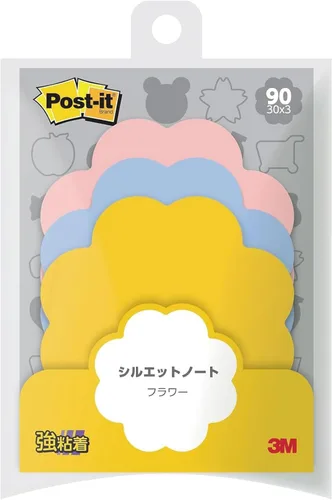 Miniatura 7 de Post-it SSS-YA2 Notas adhesivas fuertes, diseño de silueta, hortensia 2.7 x 2.7 pulgadas (2.717 x 2.717 in), 30 hojas x 3 almohadillas