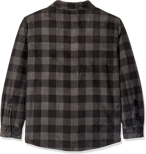 Miniatura 2 de Venado Camisas a cuadros para hombre Camisa pesada de vellón a cuadros Suave