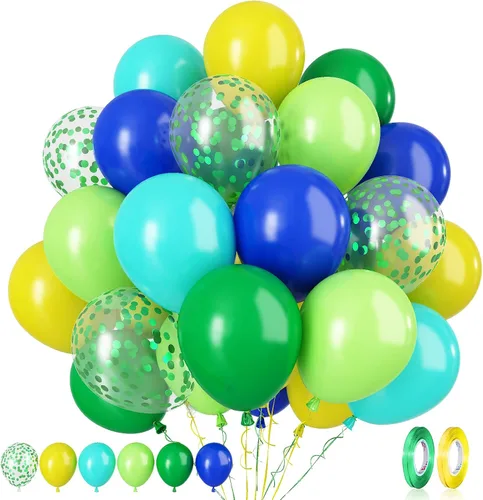 Miniatura 21 de Paready Globos de Frozen, 60 Piezas Globos de 12 Pulgadas Morado Azul Blancos y de Confeti de Nieve de Látex para Niñas Suministros de Fiesta Morado