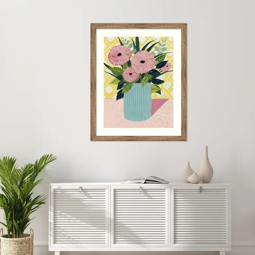Miniatura 5 de Amanti Art Framed Wall Art Print 44x36 Retro Bouquet I by Grace Popp, Flowers Wall Art, Modern Contemporary Decor, X-Large Poster Painting Artwork