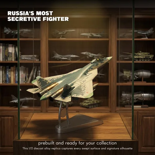 Miniatura 4 de NUOTIE Sukhoi SU-57 Felon 1/72 Kit de modelo de avión de metal fundido a troquel de aleación de caza ruso de quinta generación, avión militar