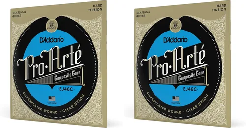D'Addario Pro-Arte - Cuerdas de guitarra clásica Pro-Arte EJ46C - Cuerdas de nailon para guitarra - Envoltura chapada en plata, núcleo compuesto,