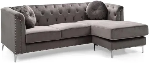 Miniatura 26 de Glory Furniture Sofá de dos plazas Pompano Velvet en negro