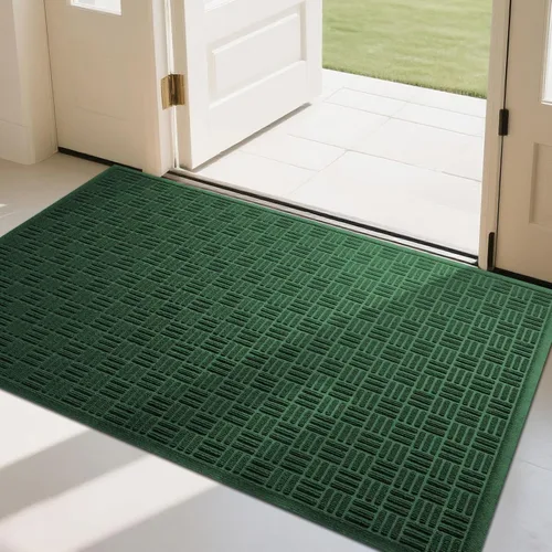 Miniatura 53 de Mibao Tapete para puerta delantera, resistente y duradero, tapete de bienvenida para interiores y exteriores, atrapador de suciedad, impermeable