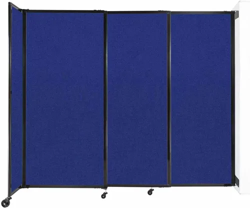 Miniatura 95 de Divisor de habitación de pared recta deslizante montado en la pared Anchos ajustables Ruedas de bloqueo Separador de habitación Paneles