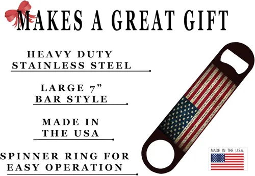 Miniatura 2 de Bandera de Estados Unidos Promesa de lealtad Abrebotellas Velocidad Regalo resistente Patriótico Estados Unidos de América EE.UU