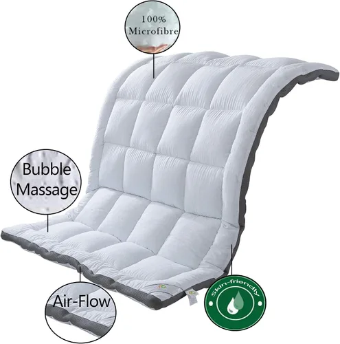 Miniatura 3 de Cubrecolchón Queen y protector de colchón, parte superior de almohada alternativa de plumón de lujo de felpa de calidad, funda de colchón extra