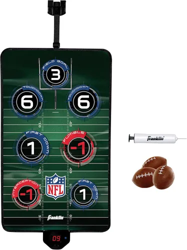 Franklin Sports NFL Juego Electrónico de Lanzamiento al Blanco de Fútbol Americano - Blanco de Lanzamiento de Fútbol Americano Sobre la Puerta para