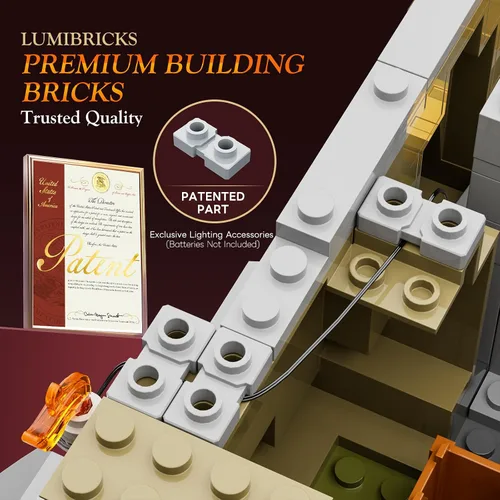 Miniatura 5 de LUMIBRICKS Castillo Medieval del Rey y Tesorería Conjunto de Ladrillos de Construcción - Colección Modular de Ciudad de la Edad Media