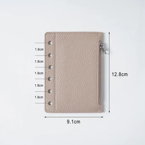 Miniatura 2 de Moterm Flyleaf con cremallera para organizador de bolsillo - con ranuras para tarjetas (Pebble-Black)