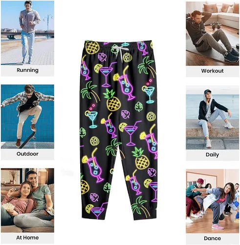 Miniatura 5 de Disfraces de los años 80 para hombre, pantalones deportivos, pantalones casuales para correr con cordón, traje de los años 90 para hombre