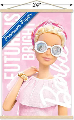 Miniatura 3 de Trends International Mattel Barbie - Póster de pared Future is Bright, 22.37 x 34.00 pulgadas, paquete de impresión premium y colgador de madera