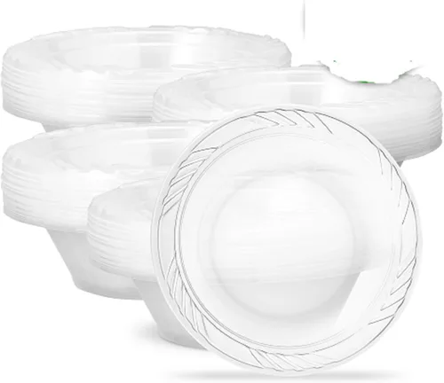 Miniatura 17 de PLASTICPRO - Cuencos desechables de plástico transparente de 18 onzas, Premium, para fiesta, Pack de 20