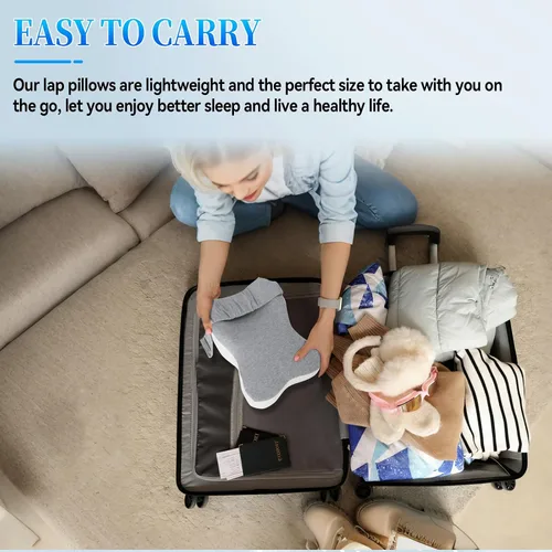 Miniatura 8 de Knee Pillow for Side Sleepers, Memory Foam Leg Pillow for Side Sleeping with Adjustable Strap, for Comfortable wear Between the Legs While Sleeping