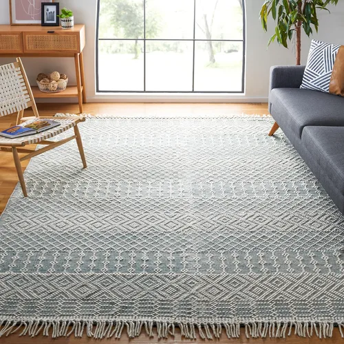 Miniatura 39 de SAFAVIEH Natura Collection - Alfombra decorativa de 2 x 3 pies, color marfil, con flecos de lana marroquí bohemia, hecha a mano, ideal para zonas