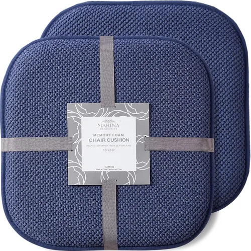 Miniatura 11 de Marina Decoration Cojín grueso y cómodo de espuma viscoelástica para silla, patrón de panal de abeja, goma antideslizante, para asiento trasero, lino
