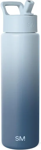 Miniatura 99 de Simple Modern botella de agua reutilizable con tapa con pajilla, de acero inoxidable con aislamiento al vacío, para gimnasio, viajes y deportes