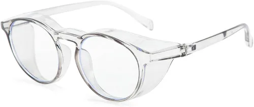 Miniatura 16 de Gafas protectoras de seguridad, lentes claros a prueba de empañamiento/rayones, para hombre, marco transparente Rosado