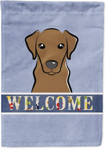 Miniatura 120 de Caroline's Treasures BB1405GF Bandera de jardín de bienvenida de bulldog inglés, Bandera de buzón azul, bandera decorativa para el patio, obra