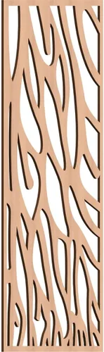 Miniatura 175 de 9 3/8"W x 24 3/8"H x 1/4"T Bristol Decorativos Paneles de Pared de Madera Calado, Cereza