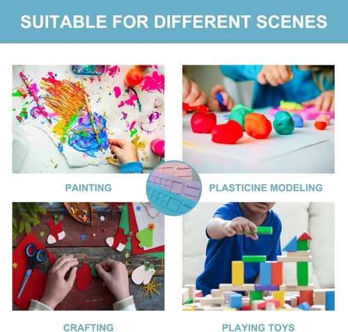 Miniatura 4 de Tapete de silicona para manualidades, tapete de pintura de silicona, tapete de arte de silicona con portavasos y soportes para pinceles, tapetes