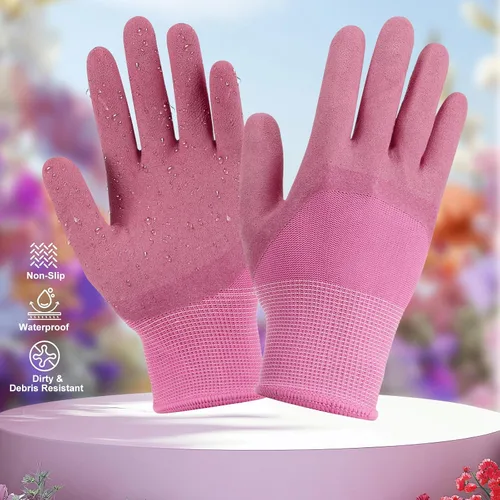 Miniatura 5 de Housolution Juego de herramientas de jardinería, 10 piezas de acero inoxidable resistente con mango de goma suave antideslizante con bolsa de jardín
