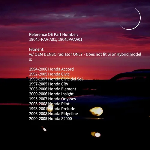 Miniatura 2 de Tapa de Radiador Honda - Accord 1994-2006, Civic 1992-2005, CRV 1997-2005, Odyssey 1995-2007, Pilot 2003-2008 - Reemplace 19045-PAA-A01