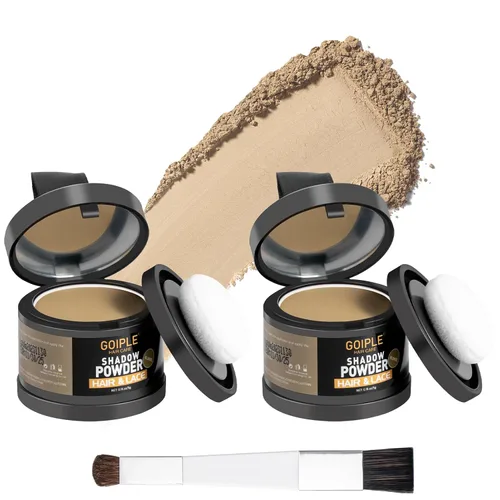 Miniatura 16 de Polvo de cobertura de raíces en polvo para mujeres, tinte de cabello para retoque de raíces para puntos calvos, cejas, línea de barba, fibras