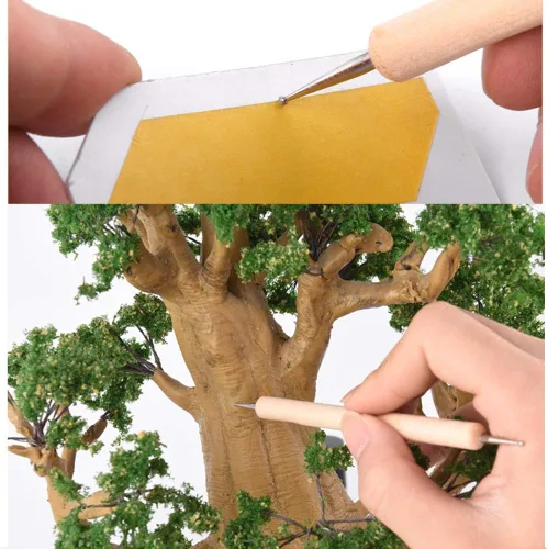 Miniatura 5 de 9 piezas de herramientas de punteado con estilógrafos de bolas y caja, juego de herramientas de punteado para pintura en roca, modelado de arcilla